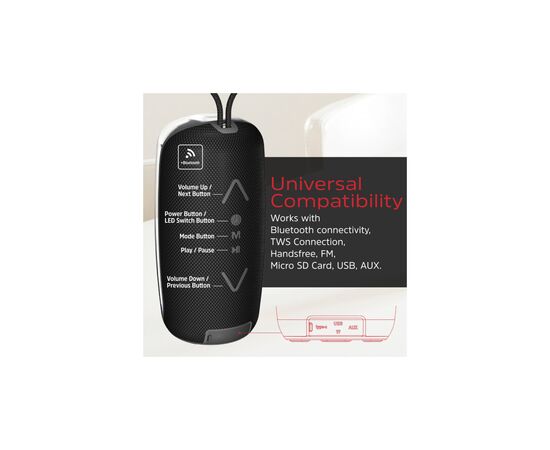 Акустическая система Energizer BTS164 Black (BTS164), изображение 9