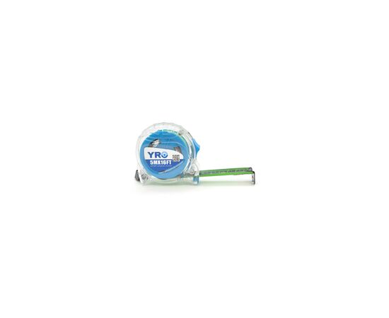 Рулетка YRO 5MX16FT сталева, 5м 25мм, корпус прозорий пластик (YRO 5MX16FT), зображення 2