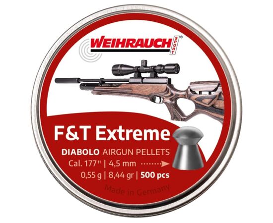 Пульки Weihrauch F&T Extreme 4,5 мм 0,55 г 500 шт (AM20010)
