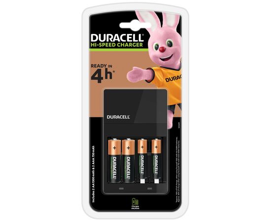 Зарядний пристрій для акумуляторів Duracell CEF14 + 2 rechar AA1300mAh + 2 rechar AAA750mAh (5007497 / 5004990), зображення 2