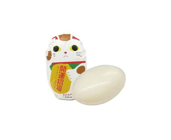Тверде мило Pelican Beckoning Cat Soap З ароматом зеленого чаю "Манекі-неко" 180 г (4976631481890), зображення 2