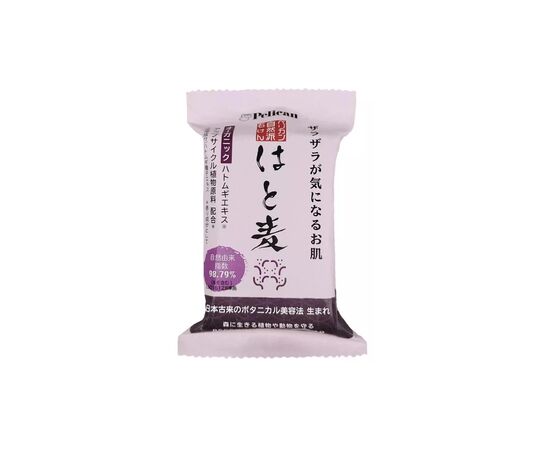 Твердое мыло Pelican Natural Hatomugi Soap Натуральное на основе экстракта коикса 100 г (4976631479477)