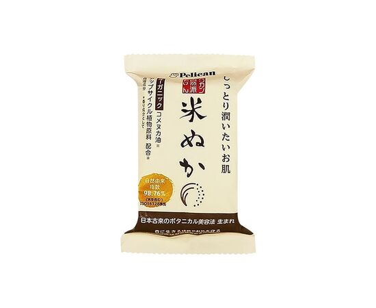 Твердое мыло Pelican Natural Rice Bran Soap 100 г (4976631479491)