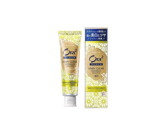 Зубна паста Sunstar Ora2 Stain Clear Premium Toothpaste Shiny Citrus Mint Відбілююча М'ята і цитрус 100 г (4901616013155)