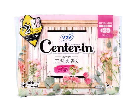 Гигиенические прокладки Unicharm Center-In Compact 1/2 Day Use С цветочным ароматом 16 шт (4903111312474)