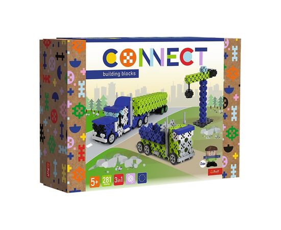 Конструктор Trefl Connect 3 в 1, 281 деталей (5900511619775)
