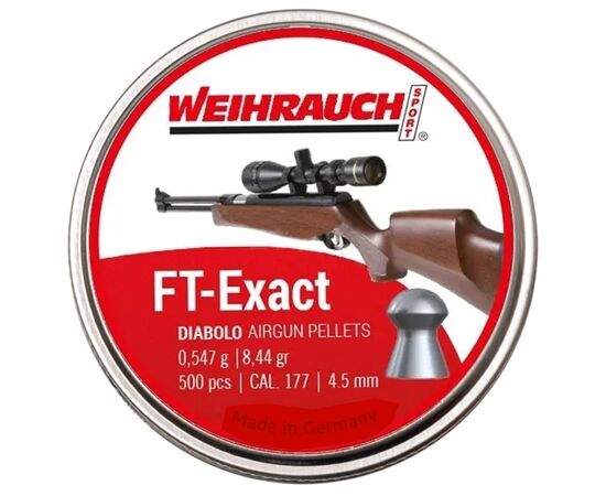 Пульки Weihrauch F&T Exact 4,5 мм 0,547 г 500 шт (AM20006)