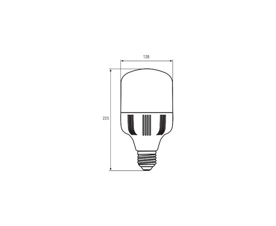 Лампочка Eurolamp E40 (LED-HP-40406), изображение 3