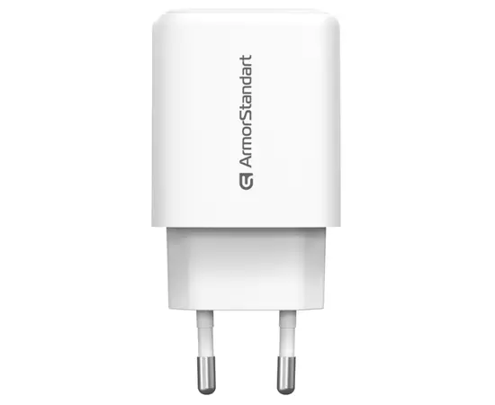 Зарядний пристрій Armorstandart 1xUSB-C + 1xUSB 20W GaN white (ARM89531)