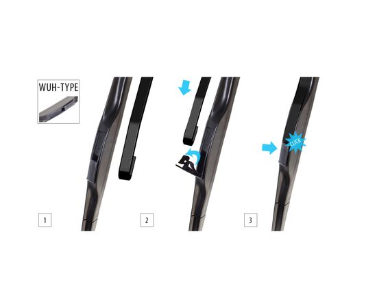 Щетка стеклоочистителя OXIMO гібридна  450 mm / 18 (WUH450), изображение 4
