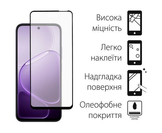 Стекло защитное Dengos Full Glue OPPO A6x 4G / A6k 4G / A6 4G Black (TGFG-438), изображение 2
