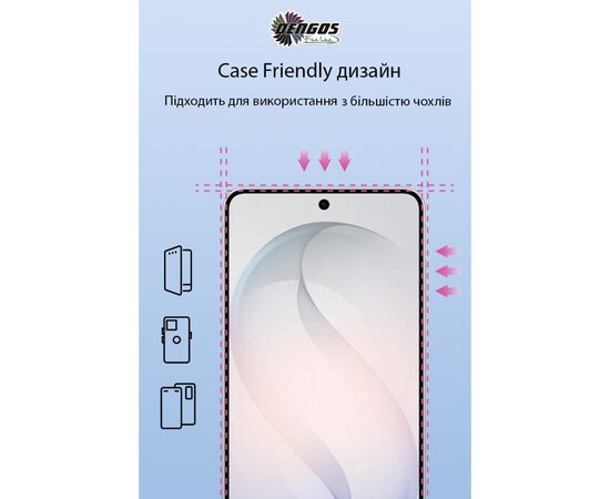 Стекло защитное Dengos Full Glue Samsung Galaxy S26 Black (TGFG-442), изображение 3