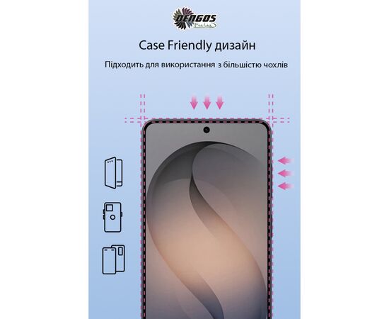 Стекло защитное Dengos Full Glue Samsung Galaxy S26 Plus Black (TGFG-443), изображение 3