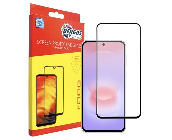 Стекло защитное Dengos Super-D Full Glue Samsung Galaxy A37 Black (TGFG-SD-08)