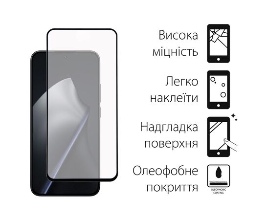 Стекло защитное Dengos Super-D Full Glue Xiaomi 15T / 15T Pro Black (TGFG-SD-11), изображение 2