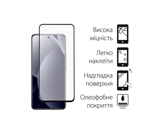 Стекло защитное Dengos Xiaomi Redmi Note 15 Pro 5G + camera protection Black (DG-TGSCP-13), изображение 2