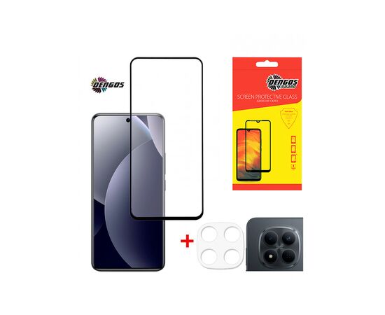 Стекло защитное Dengos Xiaomi Redmi Note 15 Pro 5G + camera protection Black (DG-TGSCP-13)