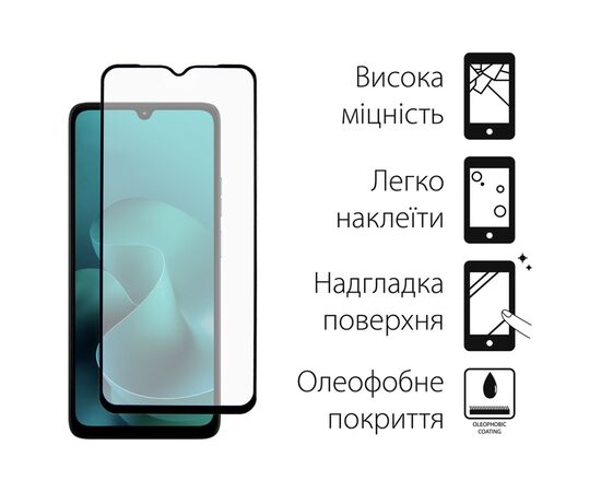 Стекло защитное Dengos Motorola G06 / G06 Power Black 2 pcs (DG-TG2P-92), изображение 2