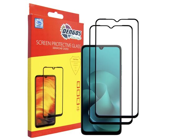 Стекло защитное Dengos Motorola G06 / G06 Power Black 2 pcs (DG-TG2P-92)