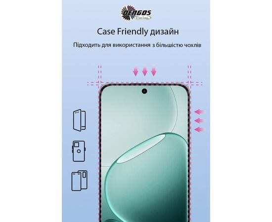 Стекло защитное Dengos OPPO A6 Pro Black 2 pcs (DG-TG2P-94), изображение 3