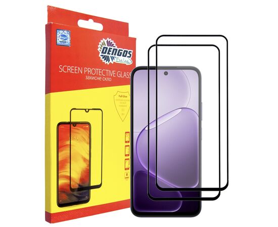 Стекло защитное Dengos OPPO A6x 4G / A6k 4G / A6 4G Black 2 pcs (DG-TG2P-95)