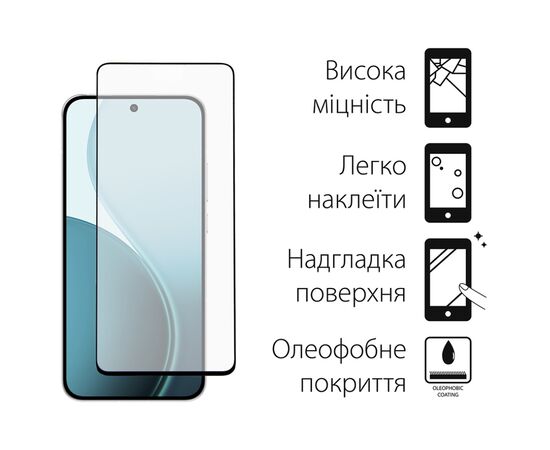 Стекло защитное Dengos OPPO Reno14 / Reno14 F / Reno14 FS 5G Black 2 pcs (DG-TG2P-93), изображение 2