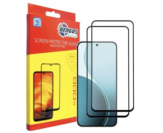 Стекло защитное Dengos OPPO Reno14 / Reno14 F / Reno14 FS 5G Black 2 pcs (DG-TG2P-93)