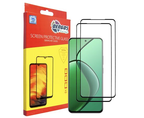 Скло захисне Dengos Realme 12 4G Black 2 pcs (DG-TG2P-89)