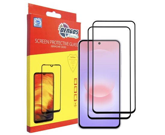 Стекло защитное Dengos Samsung Galaxy A37 / A57 / S25 FE Black 2 pcs (DG-TG2P-96)