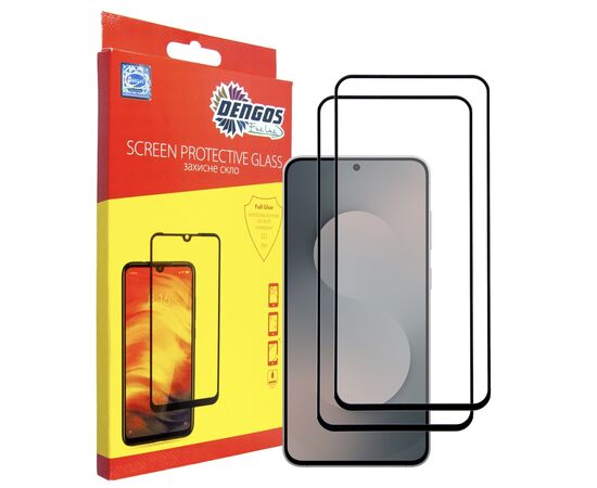 Стекло защитное Dengos Samsung Galaxy S25 FE Black 2 pcs (DG-TG2P-91)