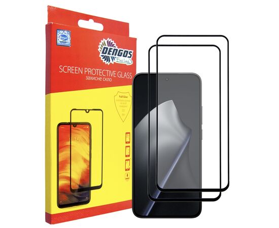 Стекло защитное Dengos Xiaomi 15T / 15T Pro 5G Black 2 pcs (DG-TG2P-98)