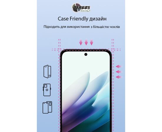 Стекло защитное Dengos Xiaomi Redmi 15 4G Black 2 pcs (DG-TG2P-90), изображение 3