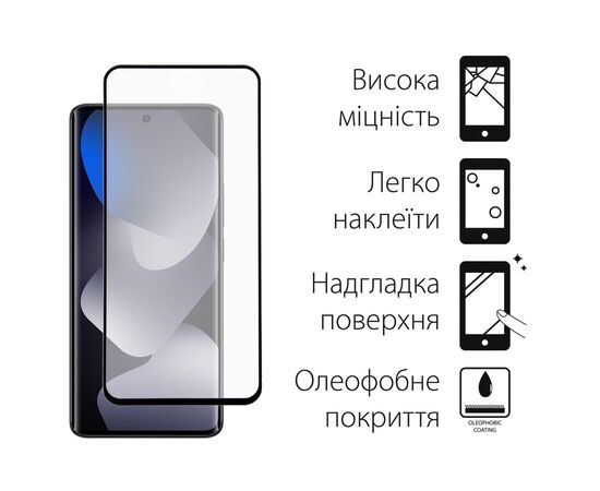 Стекло защитное Dengos Xiaomi Redmi Note 15 5G Black 2 pcs (DG-TG2P-99), изображение 2
