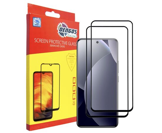 Стекло защитное Dengos Xiaomi Redmi Note 15 Pro 4G Black 2 pcs (DG-TG2P-100)
