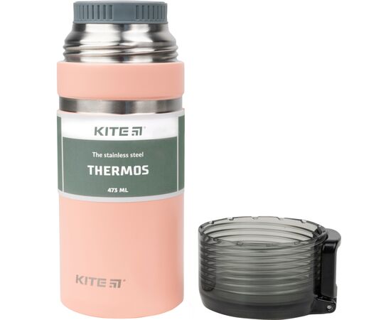 Поїльник-непроливайка Kite термос 473 мл., персиковий (K21-320-01), зображення 2