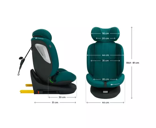 Автокресло Kinderkraft i-Grow 2 Plus i-Size Green (KCIGRO02GREPL00) (5902533929849), изображение 9