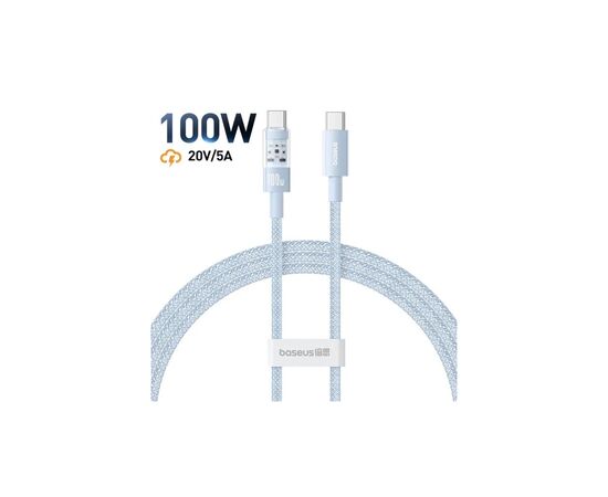 Дата кабель USB-C to USB-C 1.0m 100W blue Baseus (1167203), изображение 2