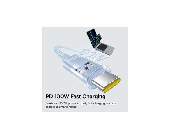 Дата кабель USB-C to USB-C 1.0m 100W blue Baseus (1167203), изображение 4