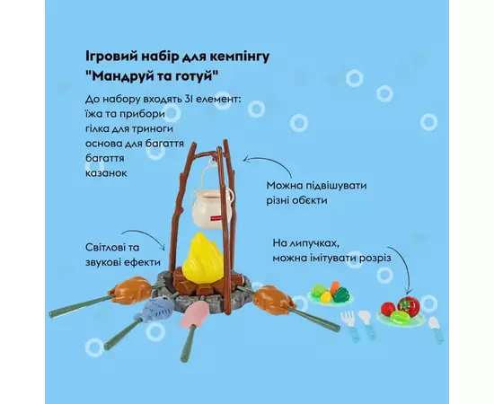 Ігровий набір Otamanko для кемпінгу Мандруй та готуй (CA003), зображення 2