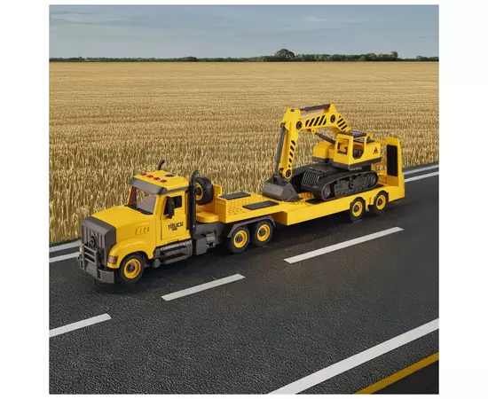Конструктор Otamanko АВТОКОНСТРУКТОР Вантажівка тягач з екскаватором (YW9085C), зображення 10