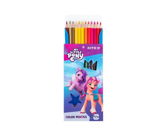 Карандаши цветные Kite My Little Pony двухсторонние, 12 цветов (LP24-054), изображение 4