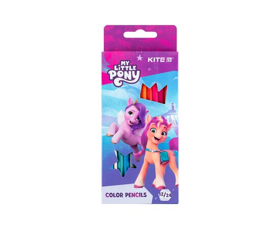 Карандаши цветные Kite My Little Pony двухсторонние, 12 цветов (LP24-054)