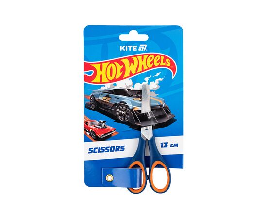 Ножницы Kite детские с резиновыми вставками Hot Wheels 13 см (HW25-123)