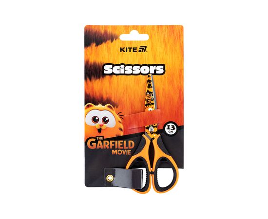 Ножницы Kite детские с резиновыми вставками и рисунком на лезвии Garfield 13 см (GF25-148)