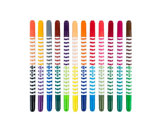 Фломастери Kite Creative двосторонні 12 кольорів (K-1151), зображення 2