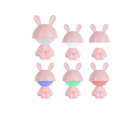 Нічник Kite Світильник LED з акумулятором Cute Bunny, рожевий (K25-316-1-2), зображення 4