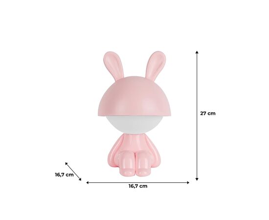 Нічник Kite Світильник LED з акумулятором Cute Bunny, рожевий (K25-316-1-2), зображення 6