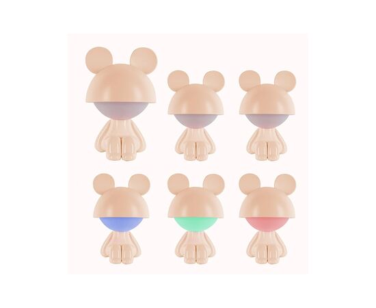 Ночник Kite Светильник LED с аккумулятором Cute Mouse, персиковый (K25-316-2-4), изображение 4
