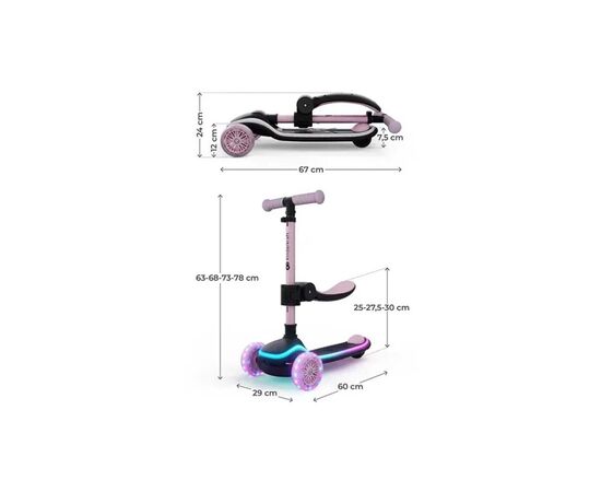 Самокат Kinderkraft 2-в-1 Raket Up Pink (KRRAUP00PNK0000) (5902533930036), изображение 5