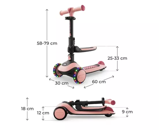 Самокат Kinderkraft Halley 2 Rose Pink (KRHALL02PNK0000) (5902533930173), изображение 8